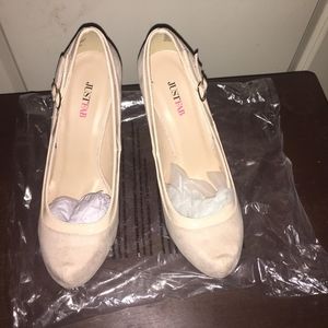 Adilyn Women High Heels Suede/leather trim Shoes.